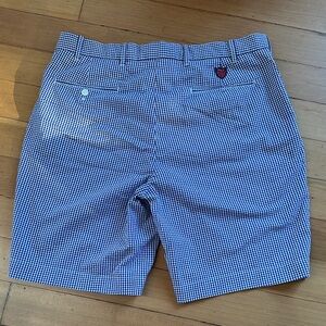 Polo Golf Ralph Lauren Blue Cotton Blend Checkered Gingham Shorts